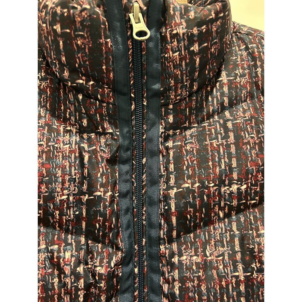 Lands’ END Women’s Max 600 Down Puffer Vest Multi Color Tweed Print Size S - Picture 5 of 9